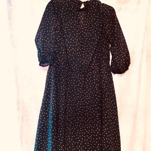 Polka dot Cold shoulder Hi low Maxi Dress
